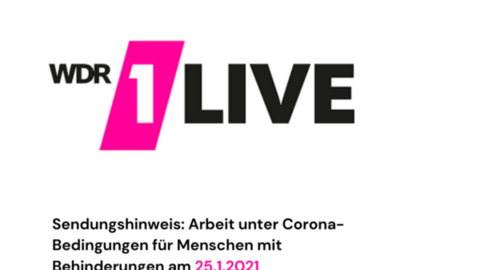 Sendungshinweis zum 1-Live-Thementag am 25.1.2021 So sah unser Sendungshinweis zum 1-Live-Thementag am 25.1.2021 aus